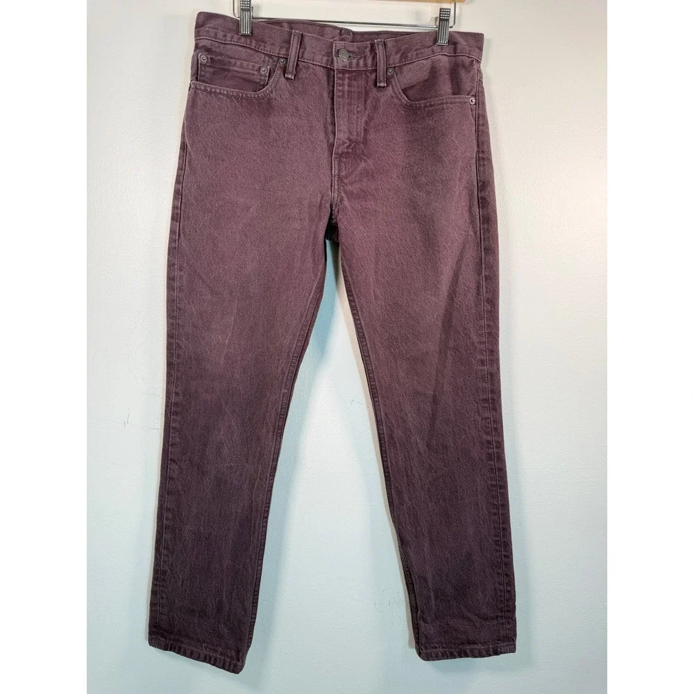 Levis 511 Slim Fit Rare White Oak Cone Denim Jeans Mens 34x29 Faded Purple Indie